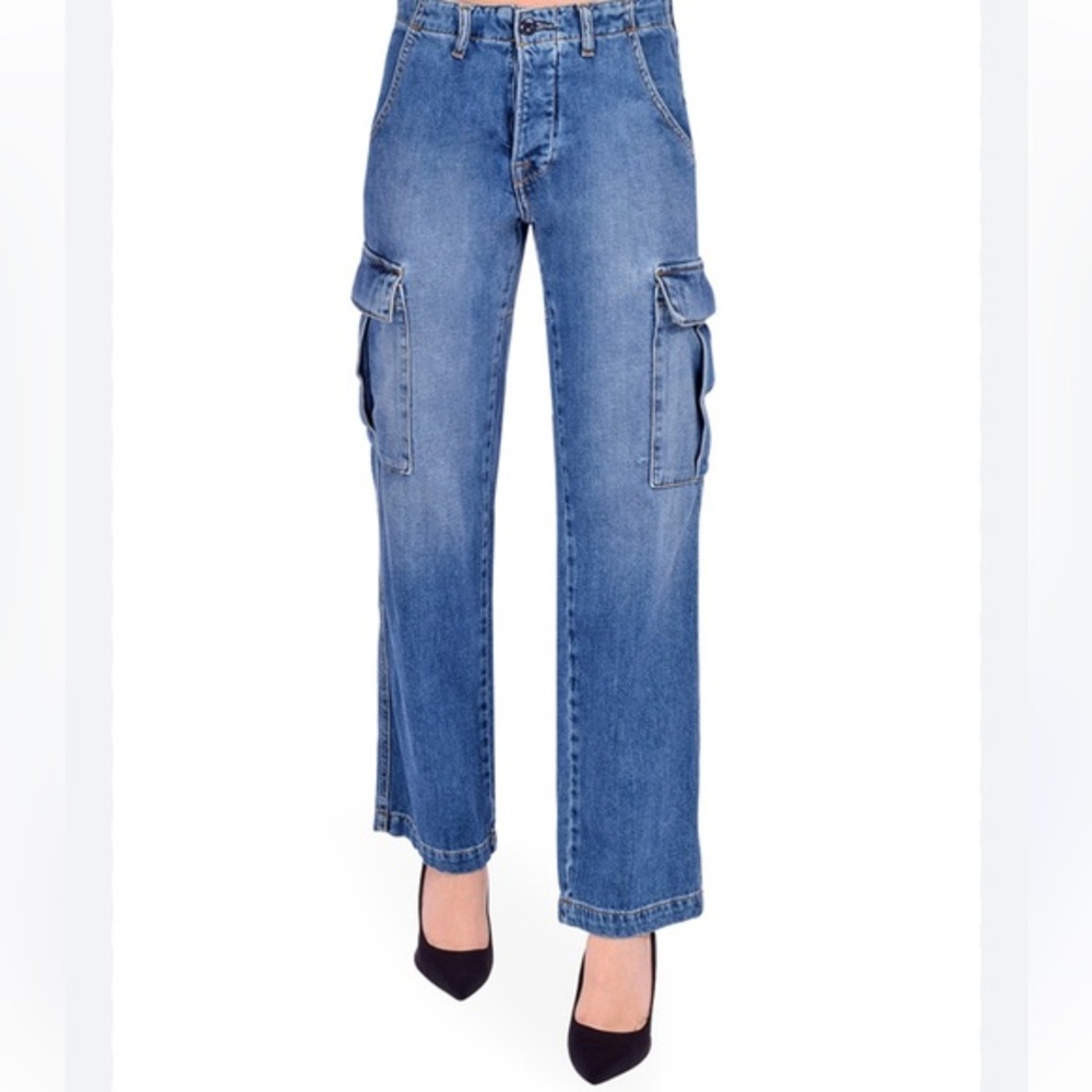 Women's  Bleu BootCut Cargo Jeans
